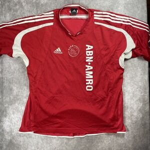 Ajax Amsterdam Jersey Football Shirt Red Adidas Mens Size XL